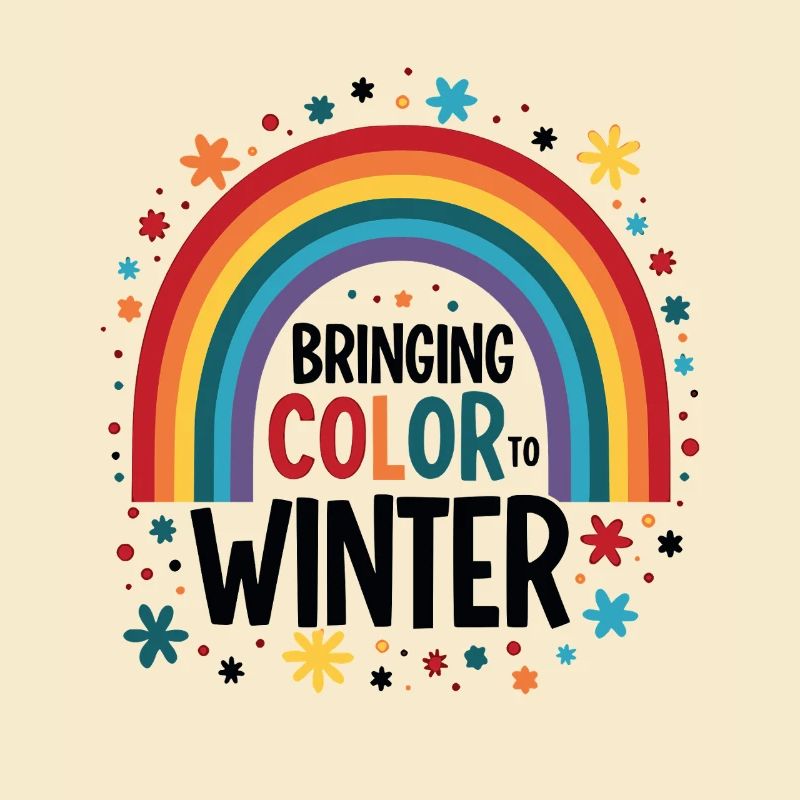 Farbenregenbogen Winter