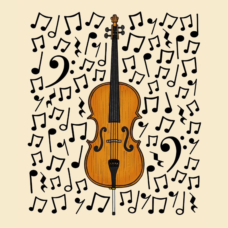 Cello Musical Notes Cellist String Musician