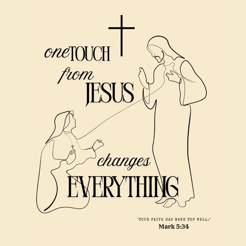 One Touch from Jesus – Schwarz | Markus 5,34