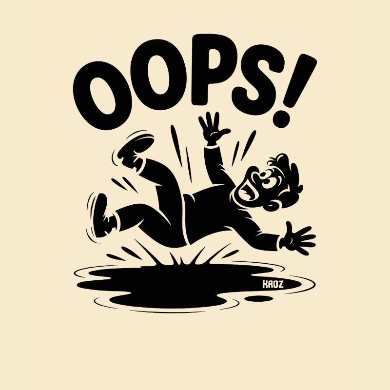 OOPS Fall Cartoon Funny Case