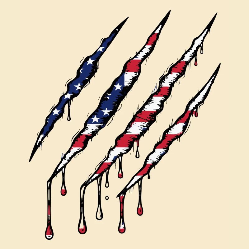Scratch USA Flag Scratch Trace