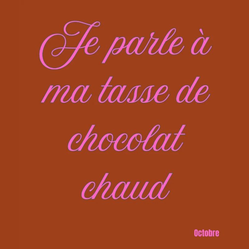 Pink Script Hot Chocolate Mug