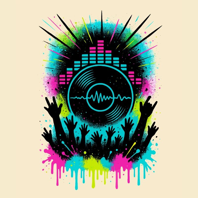 Festival de musique Audience Equalizer Vinyle Wave