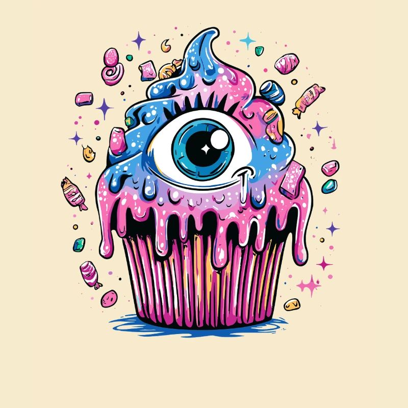 Eye in Neon Cupcake Color Explosion