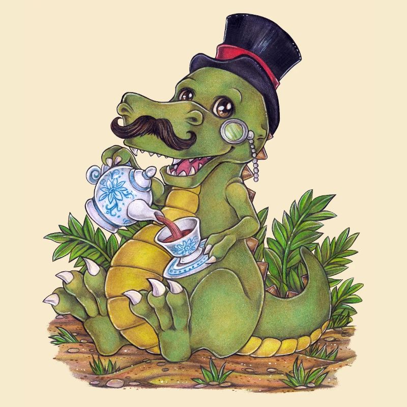 Witziger Tee Rex Wortwitz Hand gezeichnet Dino