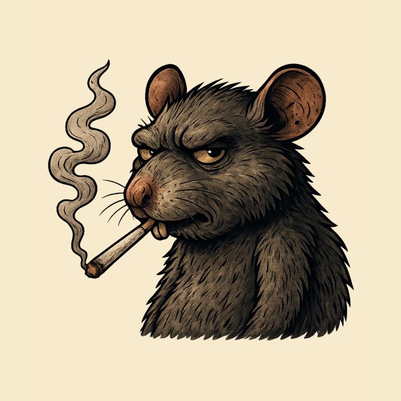 Rauchende Ratte