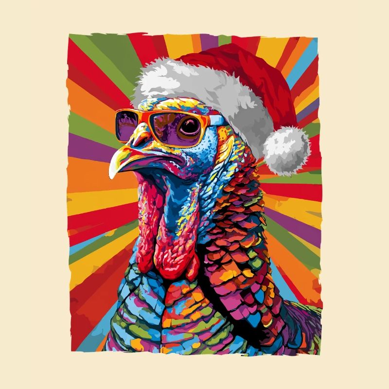 Portrait de Noël de la dinde