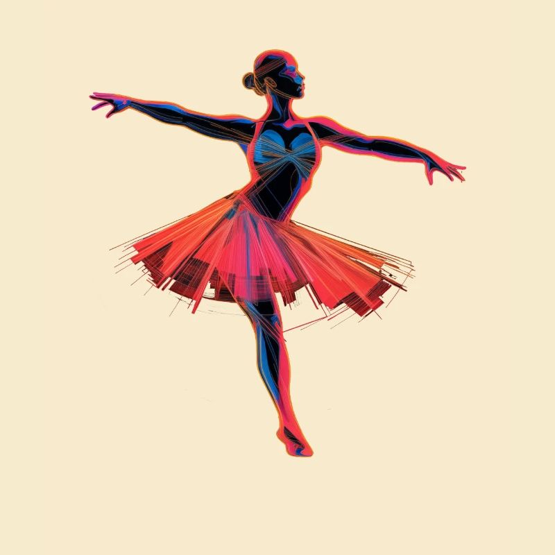 Ballettmädchen Retrowave