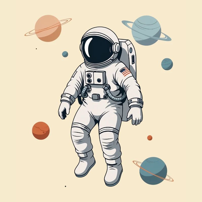 Astronaute dans le labyrinthe planétaire