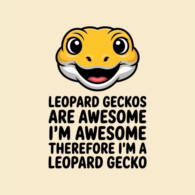 Sourire de dessin animé de gecko léopard