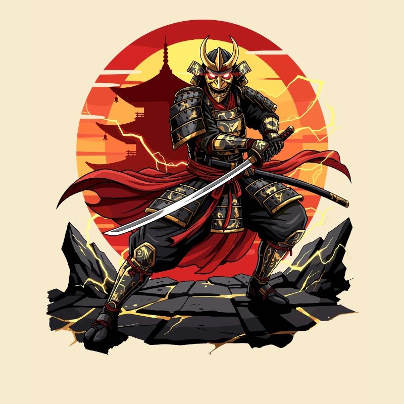 Otaku Samurai Warrior Japan Katana Design