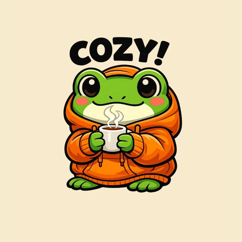 Cozy Frog Pullover Hoodie