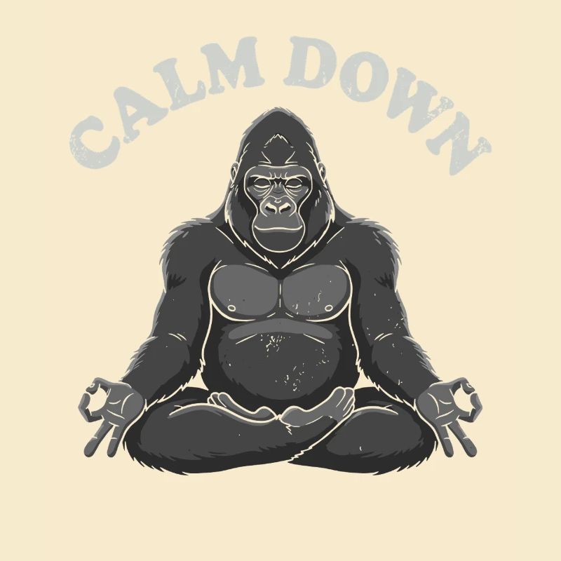 Pose de méditation Calm Gorila