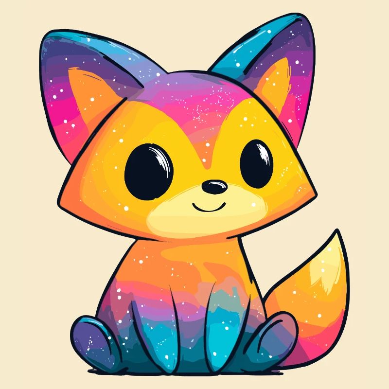 Regenbogenfuchs Cartoon