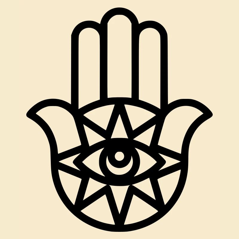 Hamsa Hand Fatima Outline