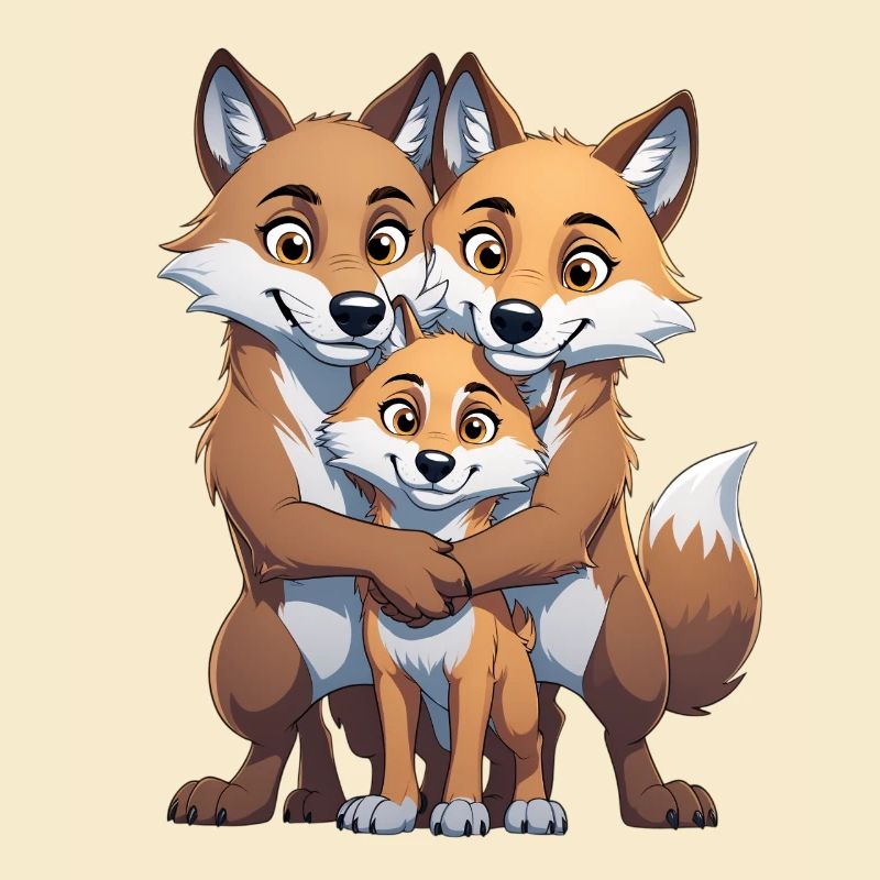 Wolfsfamilie Trio