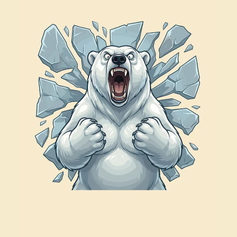 Polarbär bricht Eis