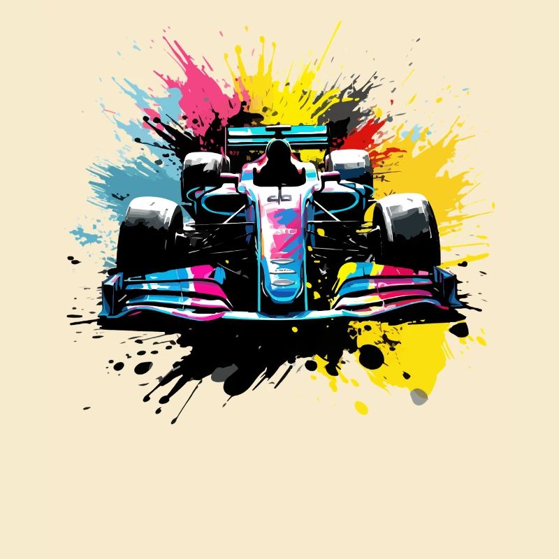 Pilote de course de voitures de course colorées à l’écran