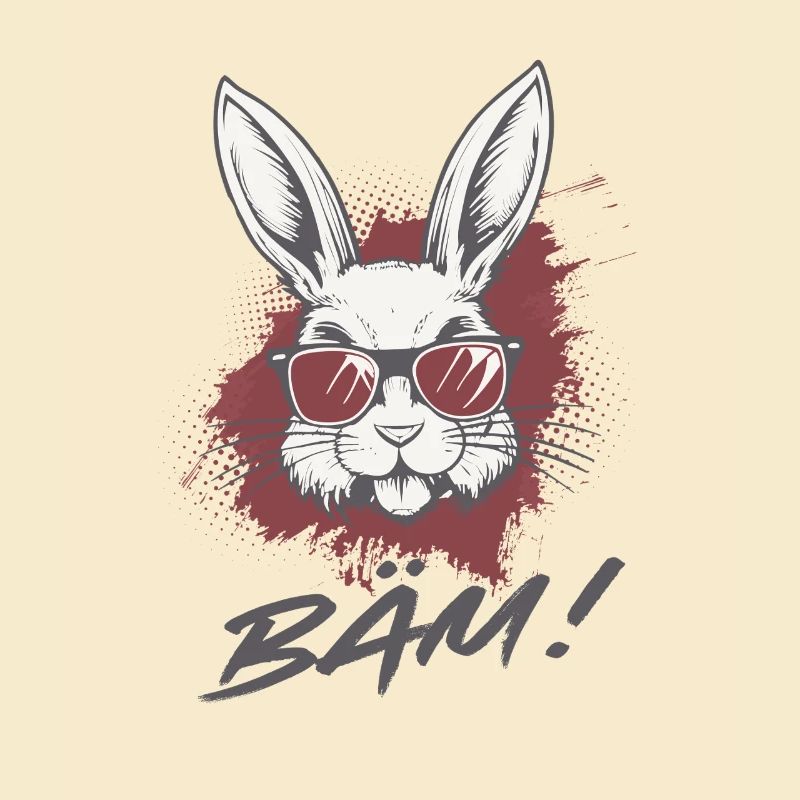 Cool Bunny BÄM Statement Statement Drôle