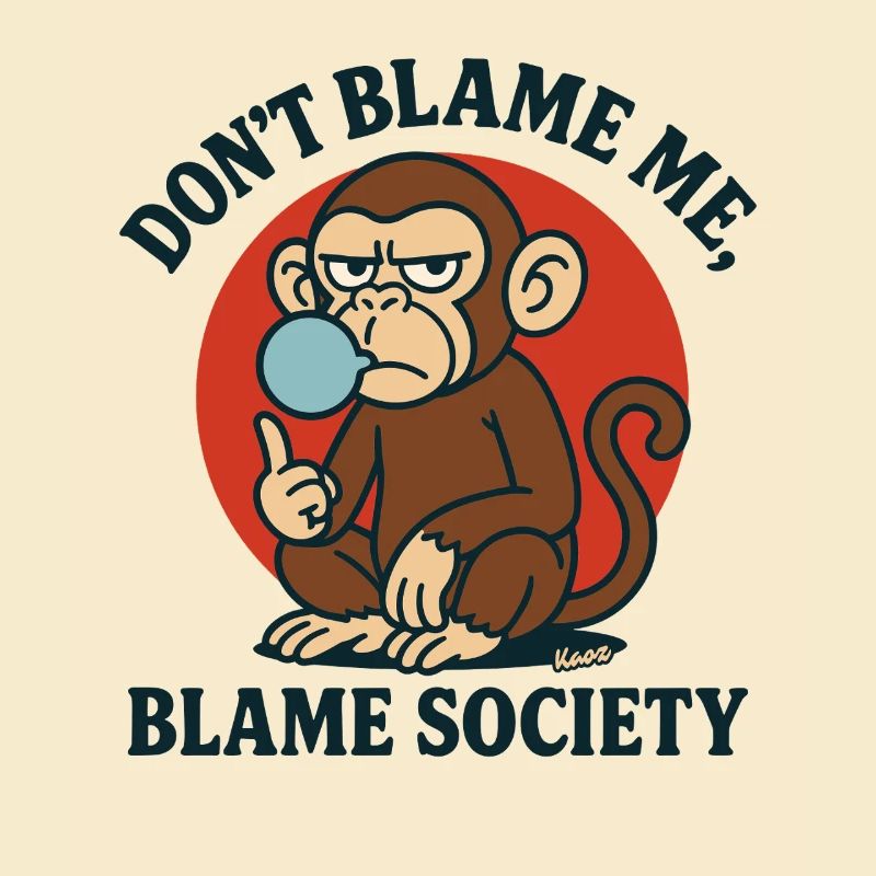 Monkey Blame Society Tee