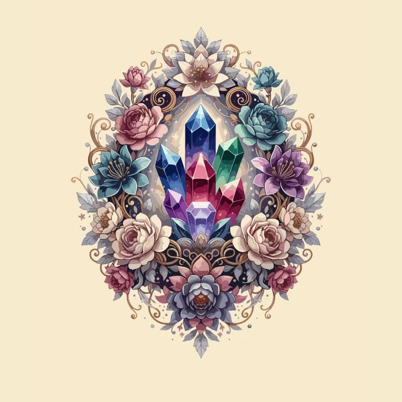Kristallblumen Prisma Ring
