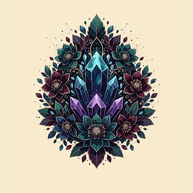 Crystal MandalaFlower Circle