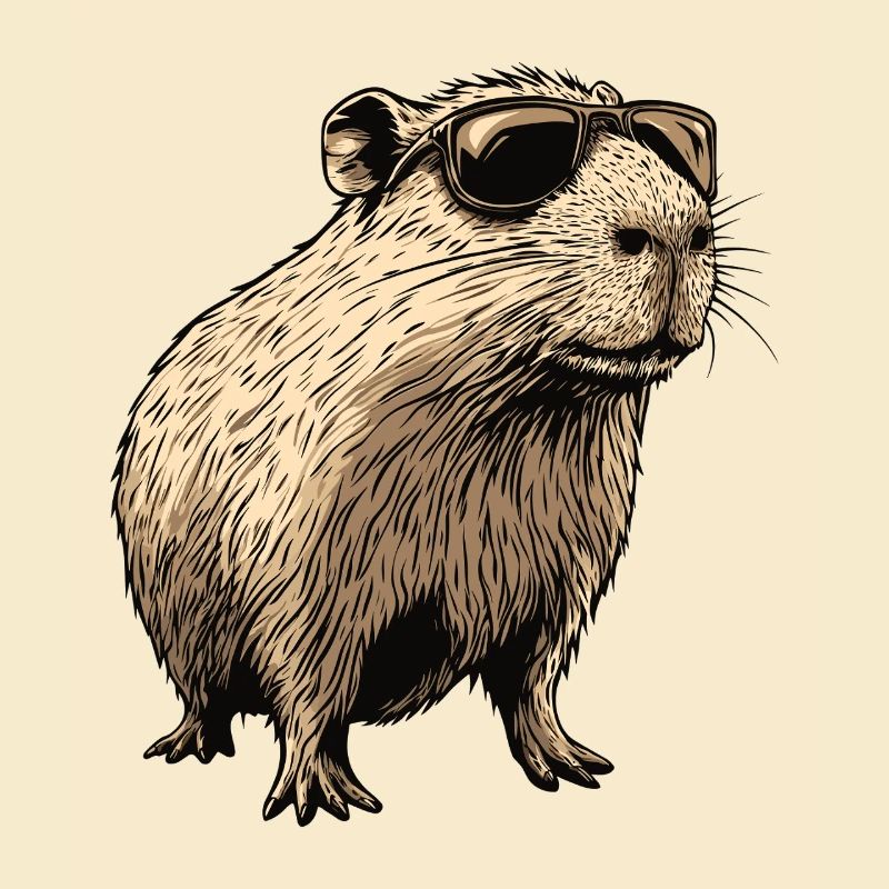 Capybara mit Sonnenbrille