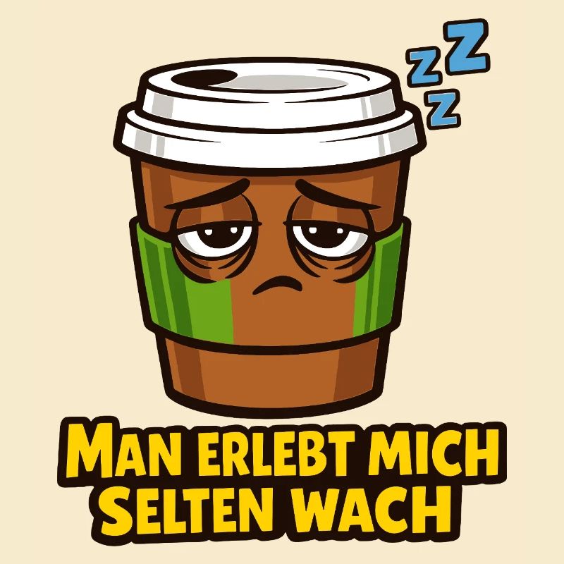 Schläfriger Kaffee Spruch
