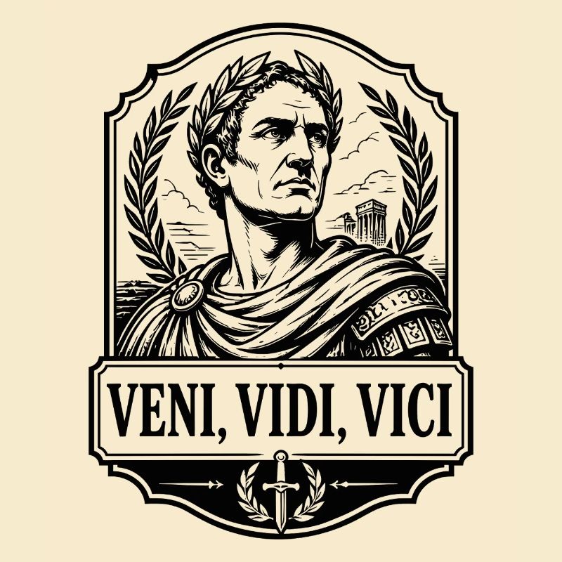 Caesar Veni Vidi Vici Rom Imperator Retro