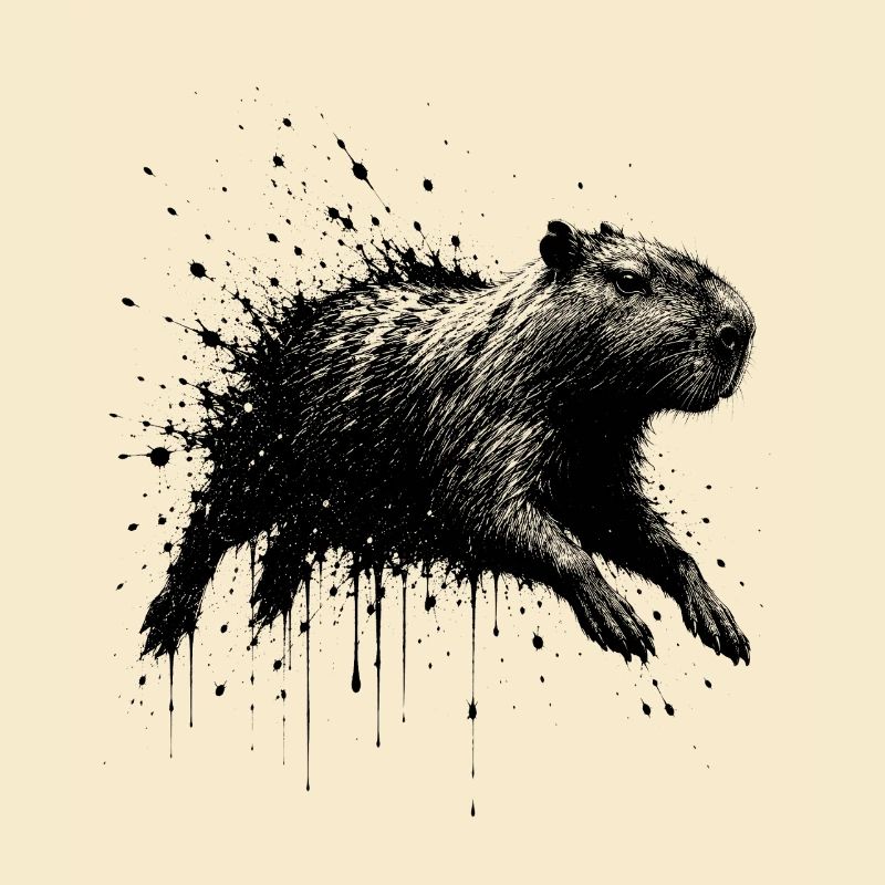 Illustration de projections de capybara