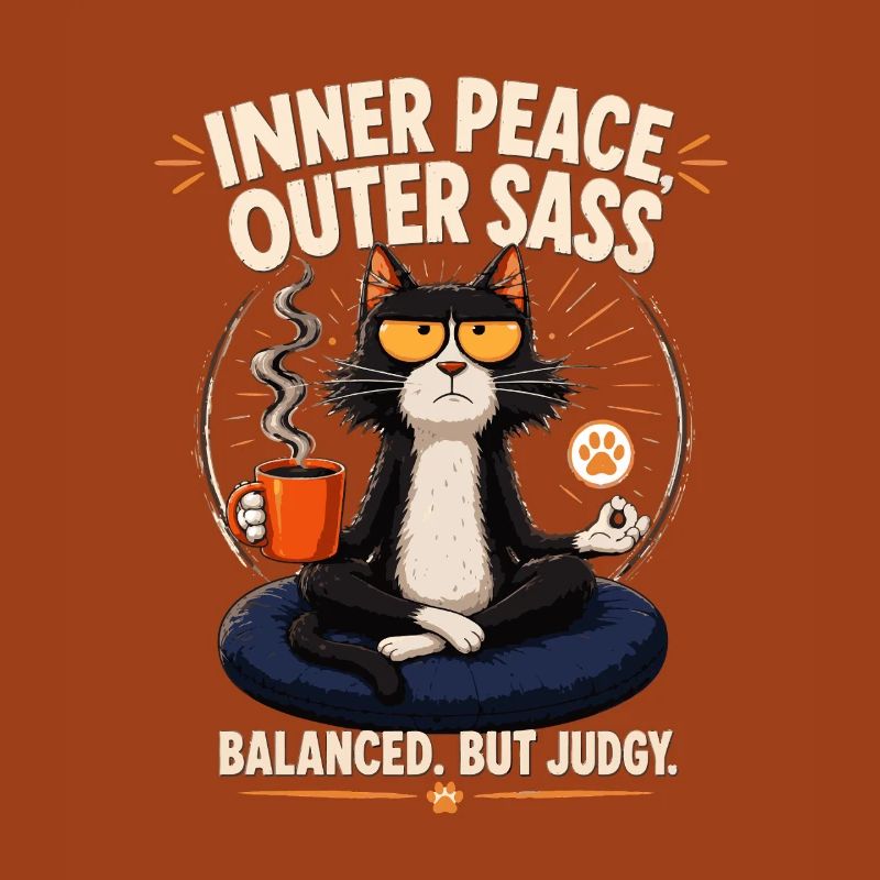 Inner Peace Outer Sass Cat