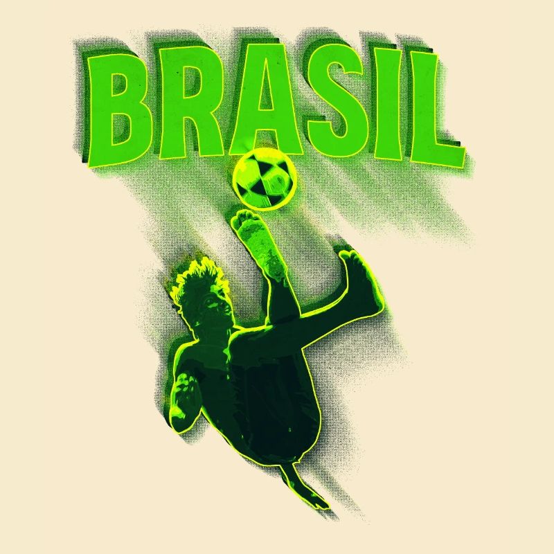 Brasil Neon Soccer Kick