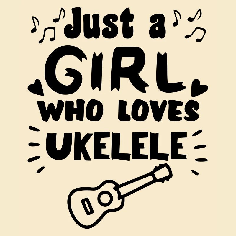 Nur ein Mädchen, das wirklich gerne Ukulele spielt *