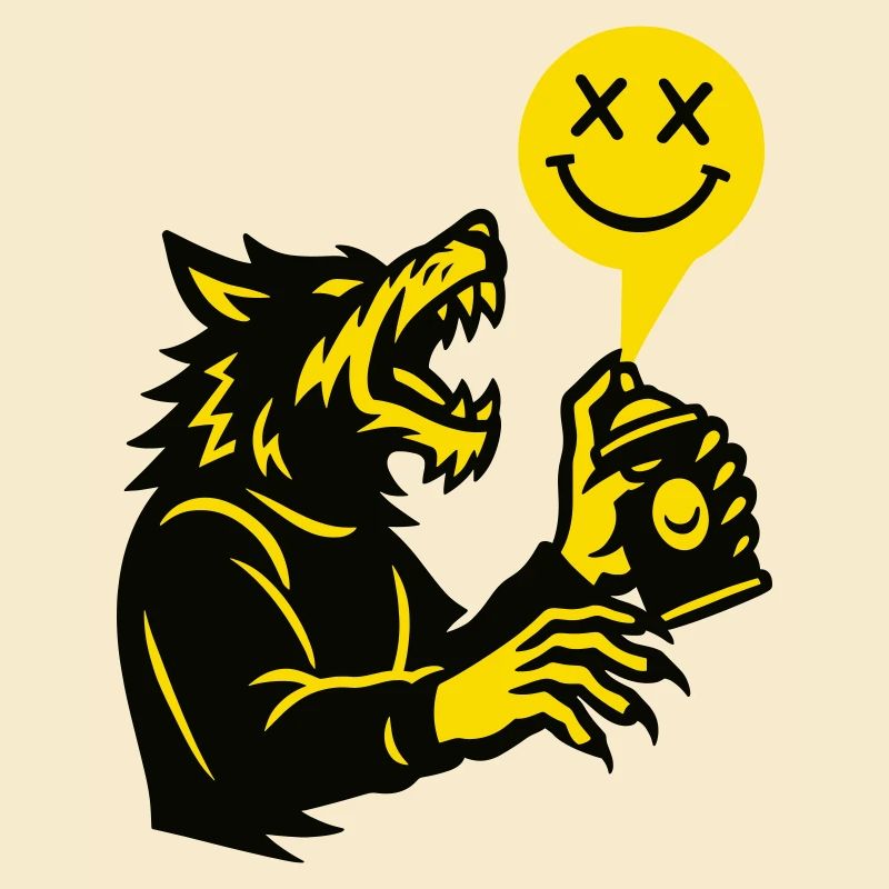 Graffiti Werwolf sprayt den Mond an!