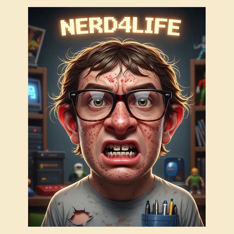 Nerd4Life Pixel Style Druck