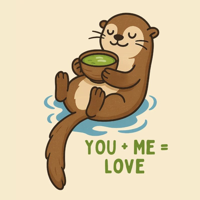 Otter Cuddle Tea Love Matcha Breakfast