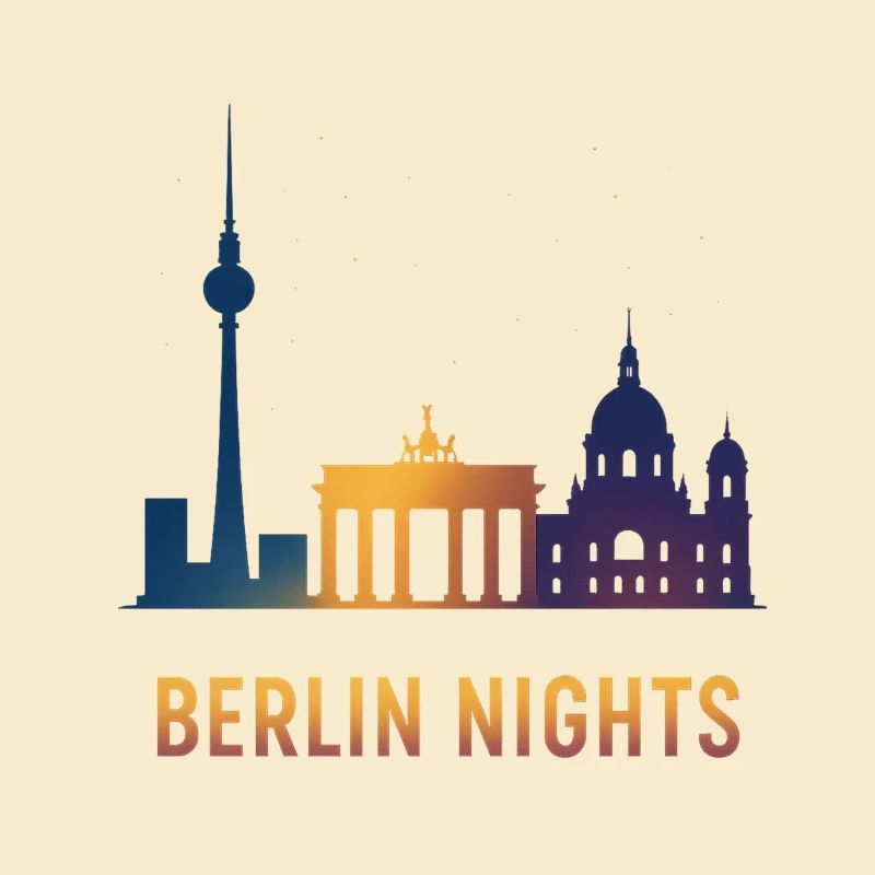 Skyline de la nuit de Berlin