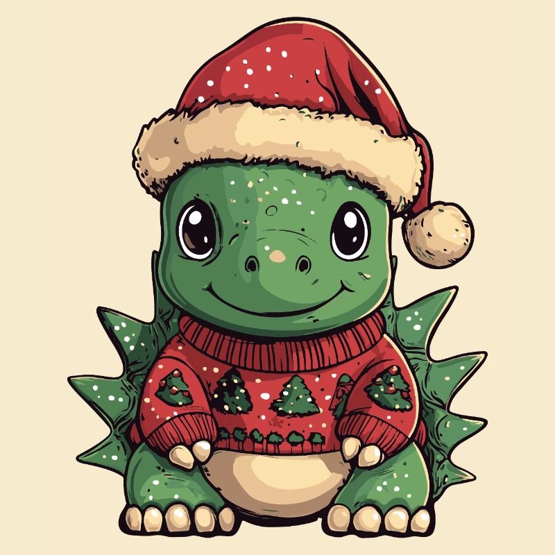 Dinosaur stegosaurus Christmas