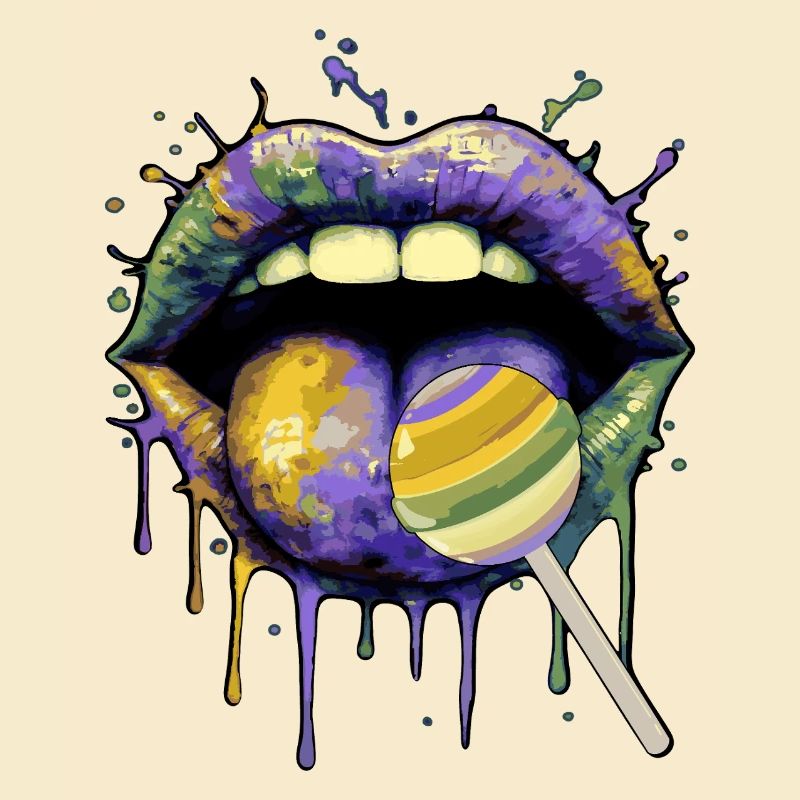 Pop Art coloré Lèvres & Suces