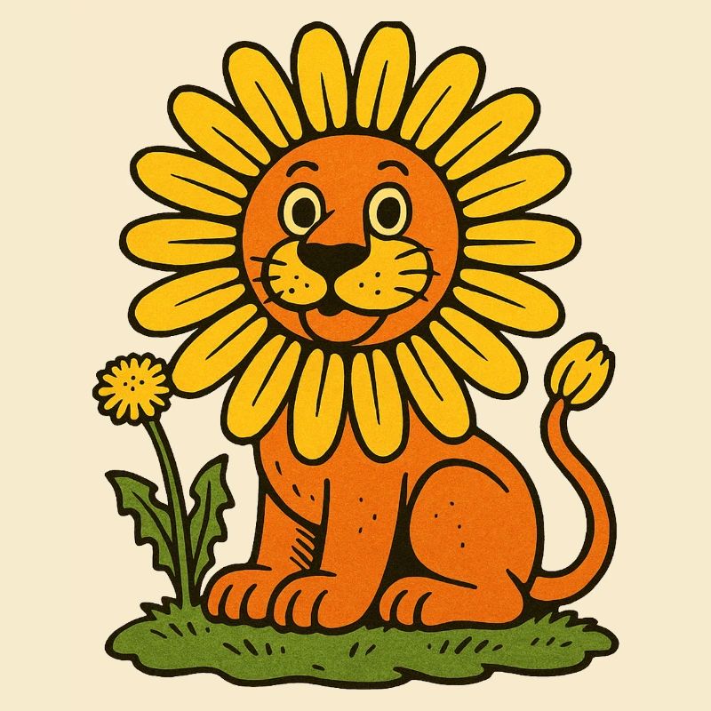 Sonnenblumenmähnenlöwe