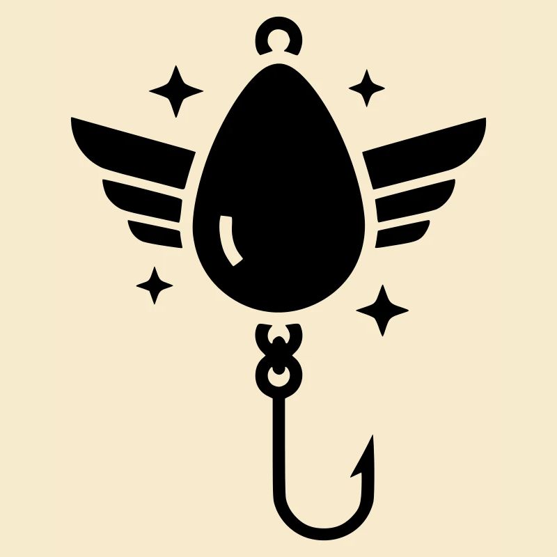 Holy Fishhook Wings Vector