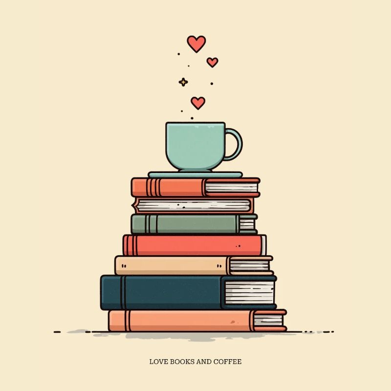 Bücherstapel & Kaffeetasse
