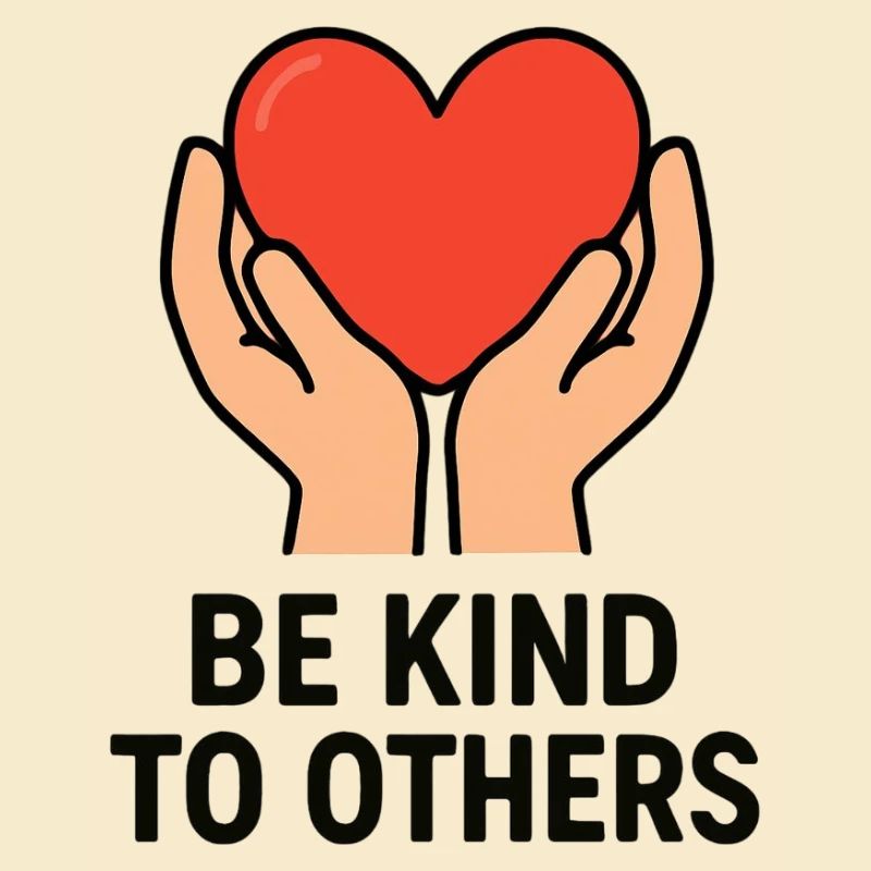 Hände halten Herz der Güte