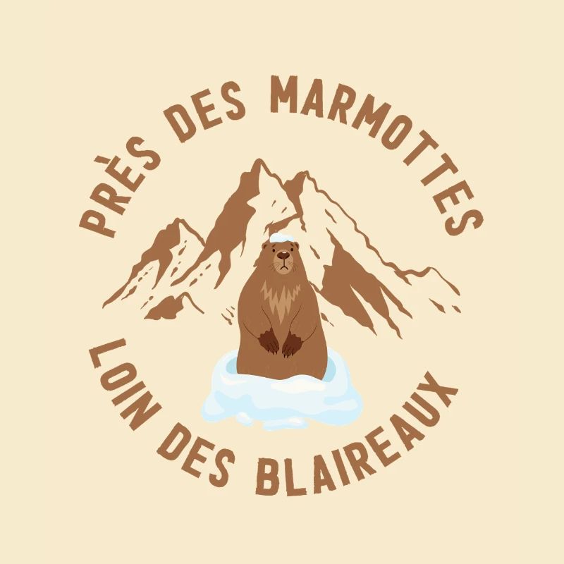 Alpenmurmeltier auf Eis