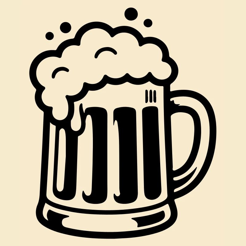 Bierkrug Comic Bier