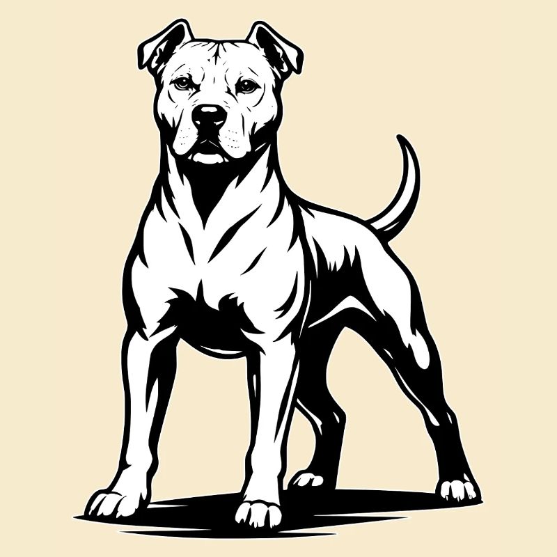 Pitbull in stolzer Pose