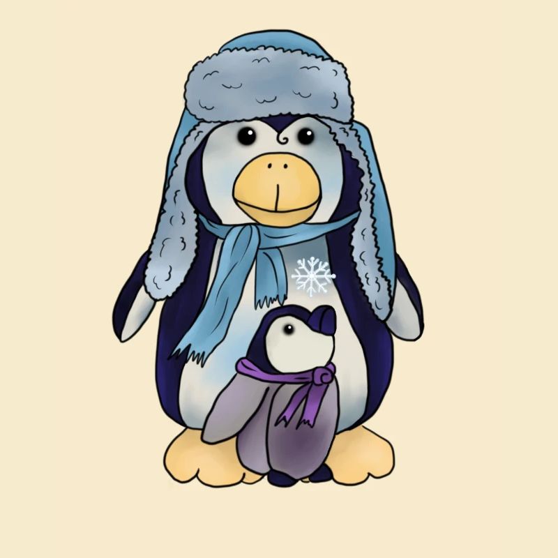 Pinguin mit Kind