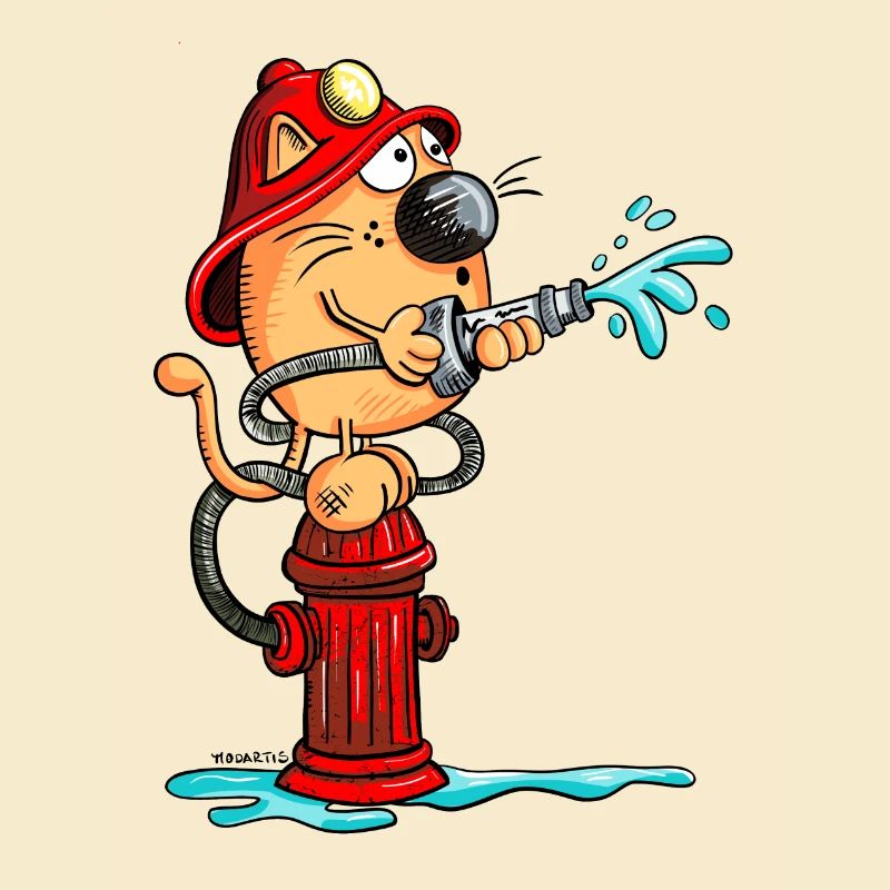 Firefighter Cat
