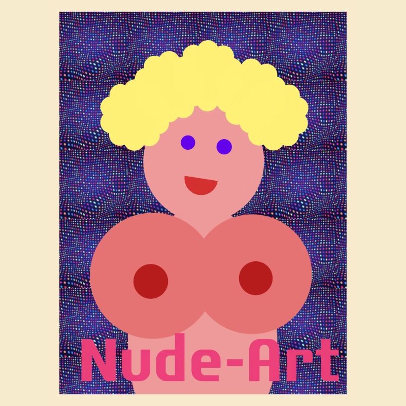 Illustration de buste de dessin animé pop nue