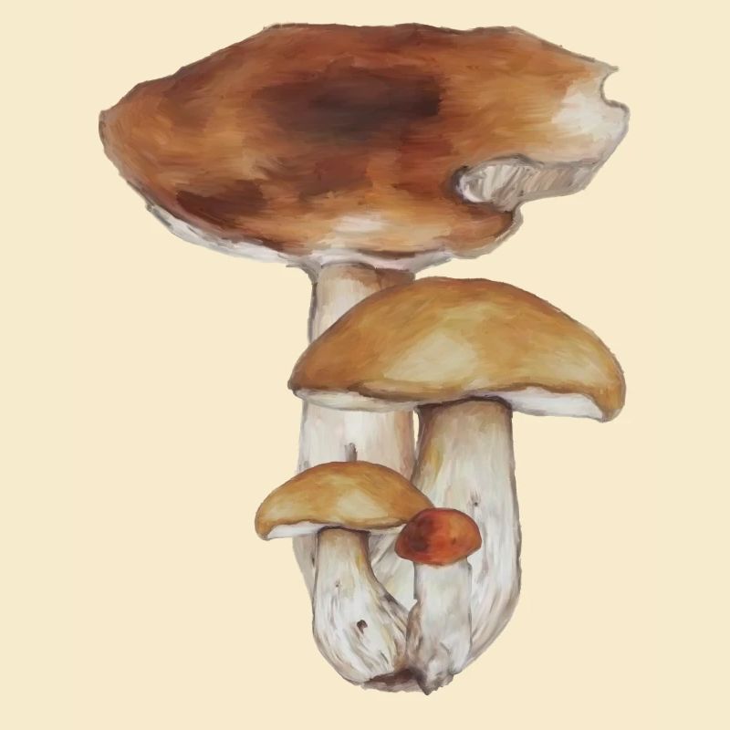 Waldpilz Aquarell Muster